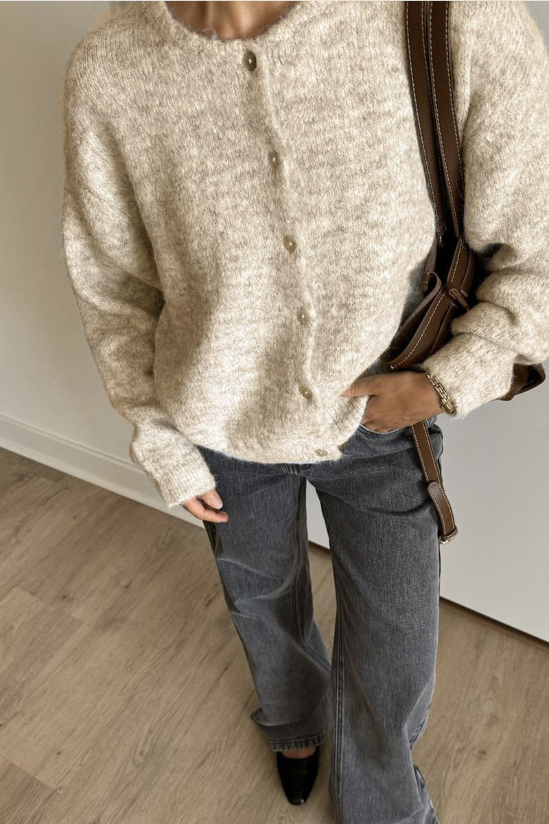 Color Wool Blend Cardigan