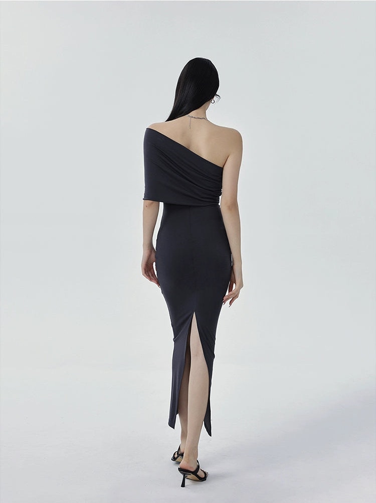 One-shoulder Bodycon Midi Dress