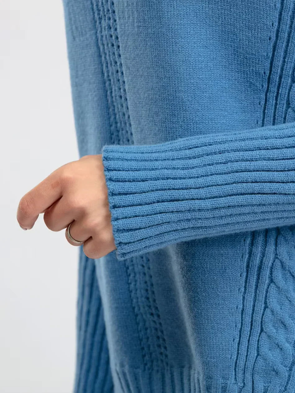 Scarlett - High-neck Knit Sweater & Loose Pants Set