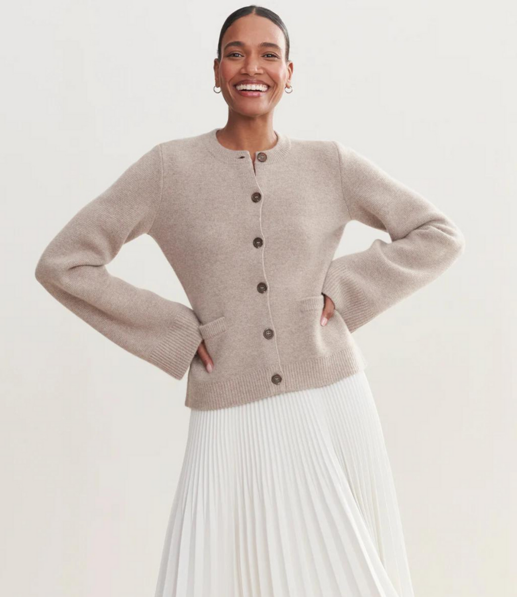 Bellamy - Bell Sleeve Plain Cardigan