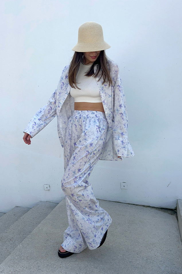 Retro Shirt Pants Two Piece Set