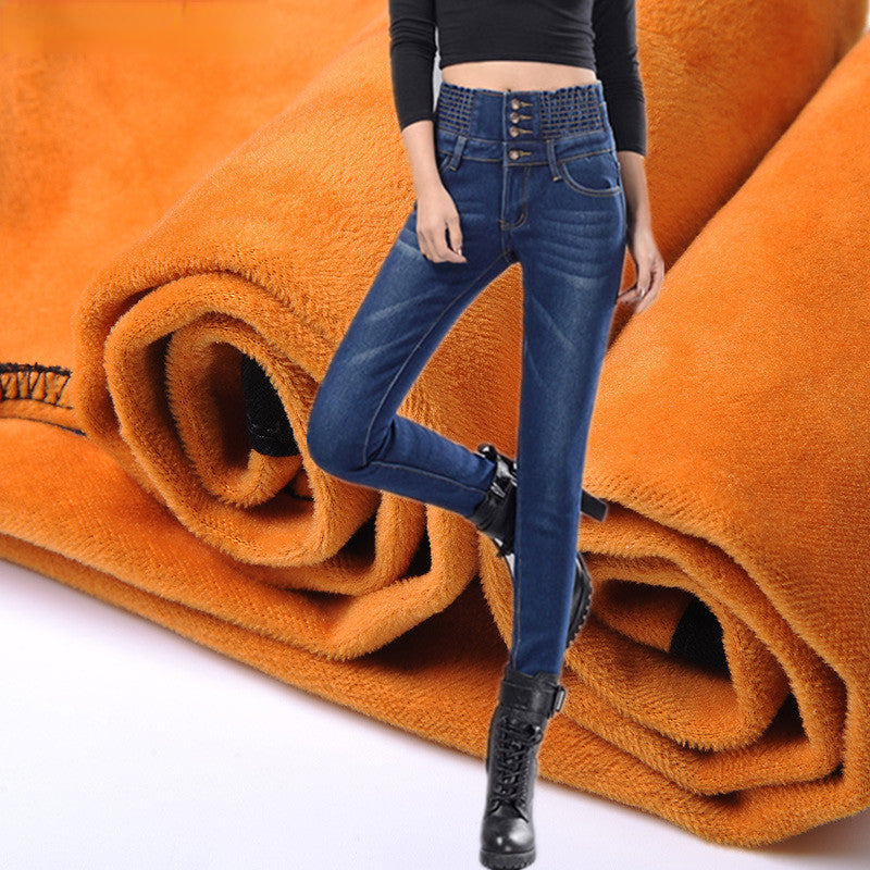 High Waist Skinny Pants Elastic Waist Jeggings Clothes Jeans
