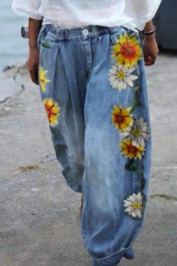 Printed Oversized Harem Pants