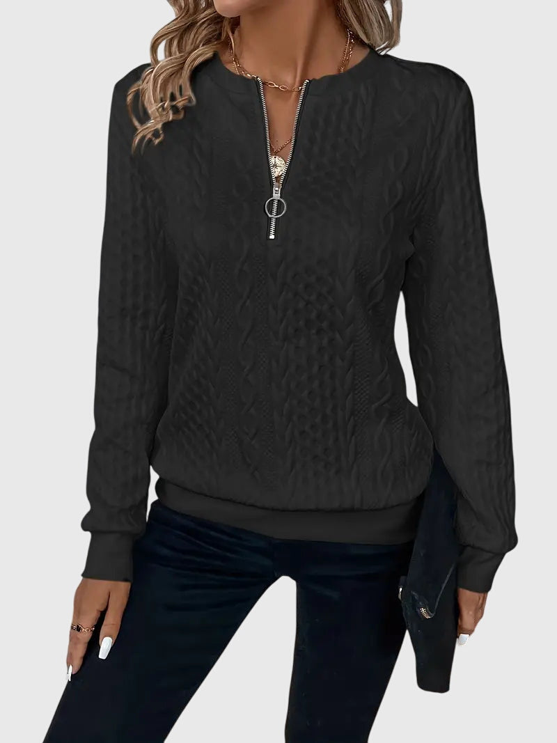 Nora™ | Sweater With Zipper