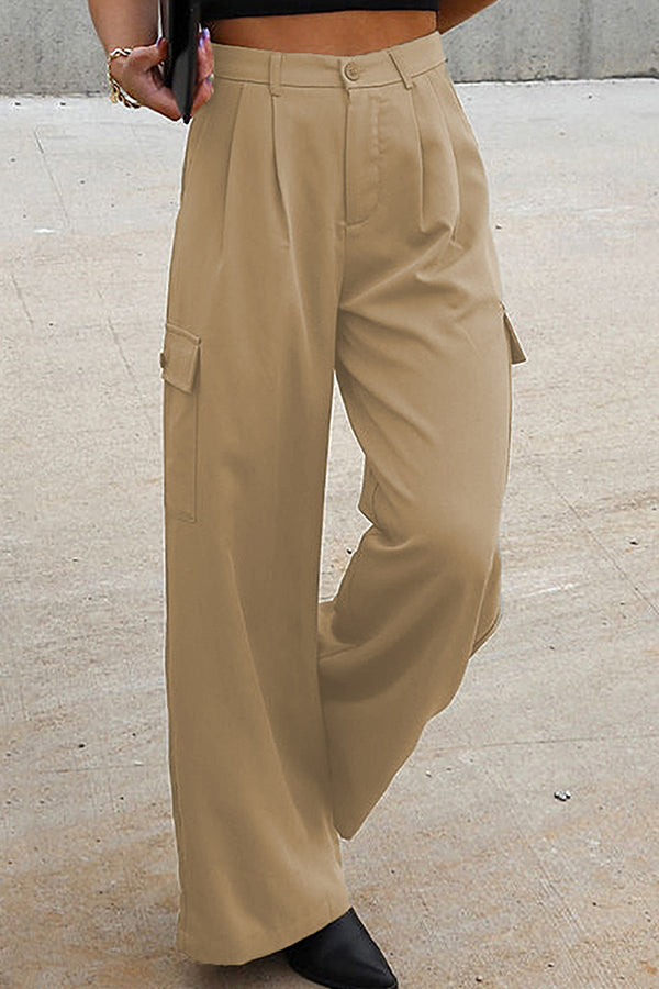 Color Loose High Waist All-match Overalls