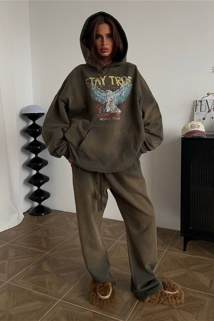Hoodie Two Piece Pants Set