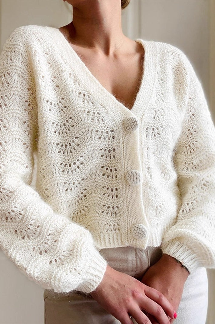 Lace Detail Long Sleeve Cardigan