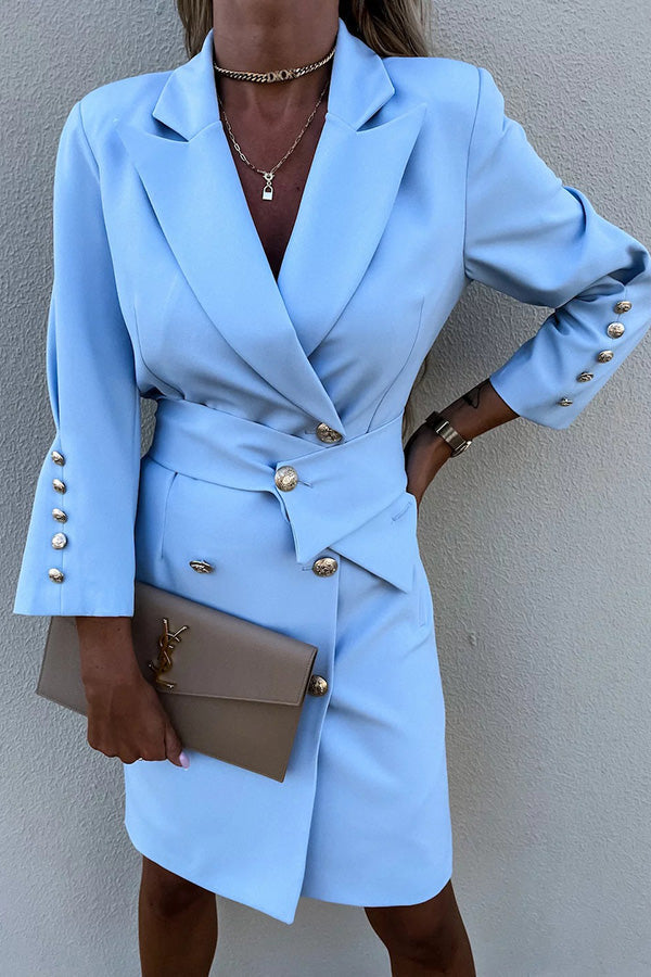 Believe in You Button Blazer Midi Dress