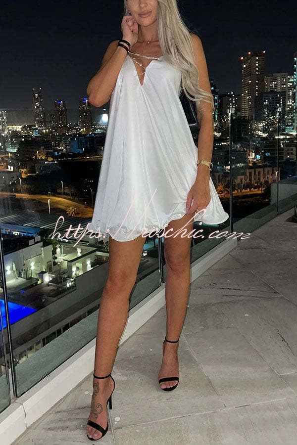 Shiny Chain Party Mini Dress