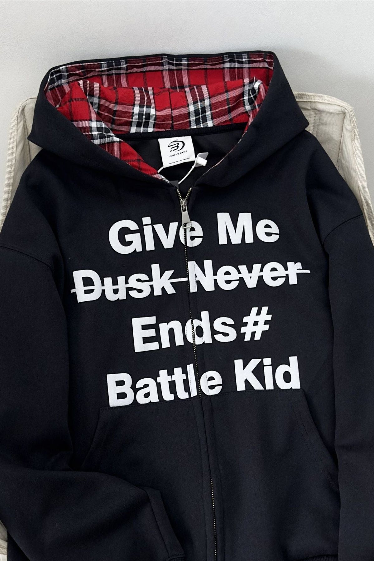 Plaid Cardigan Layered Loose Hoodie