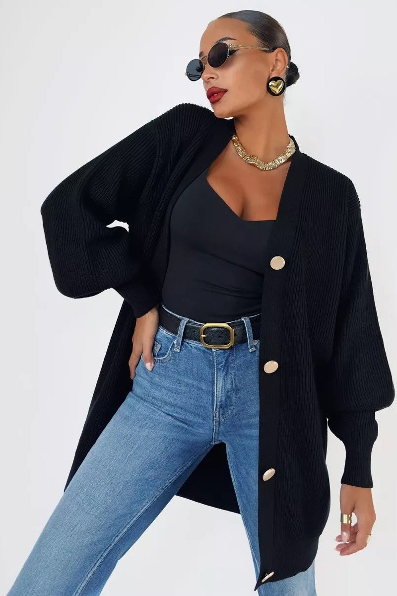 Color Relaxed Knit Cardigan