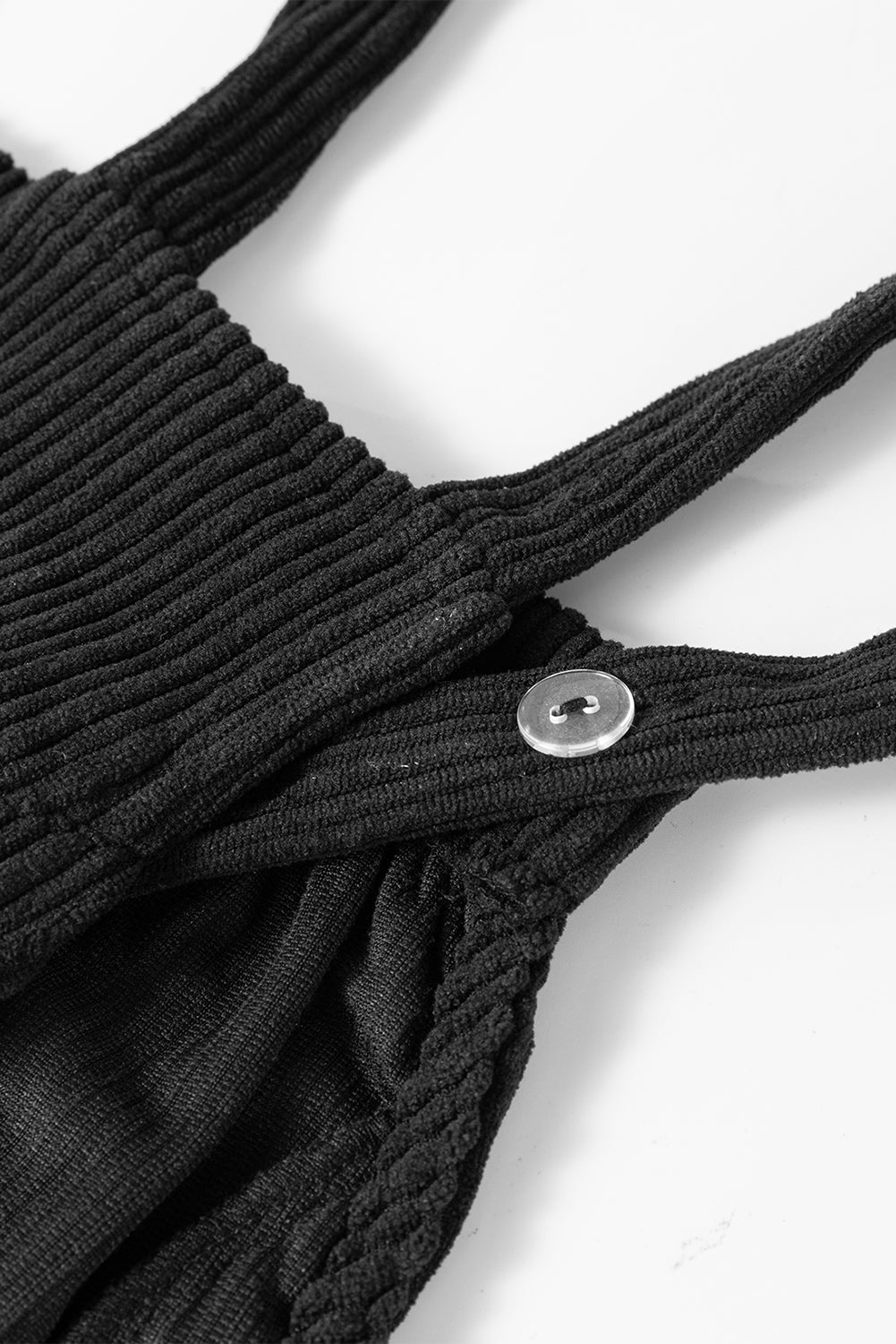 Color Pocketed Corduroy Overall