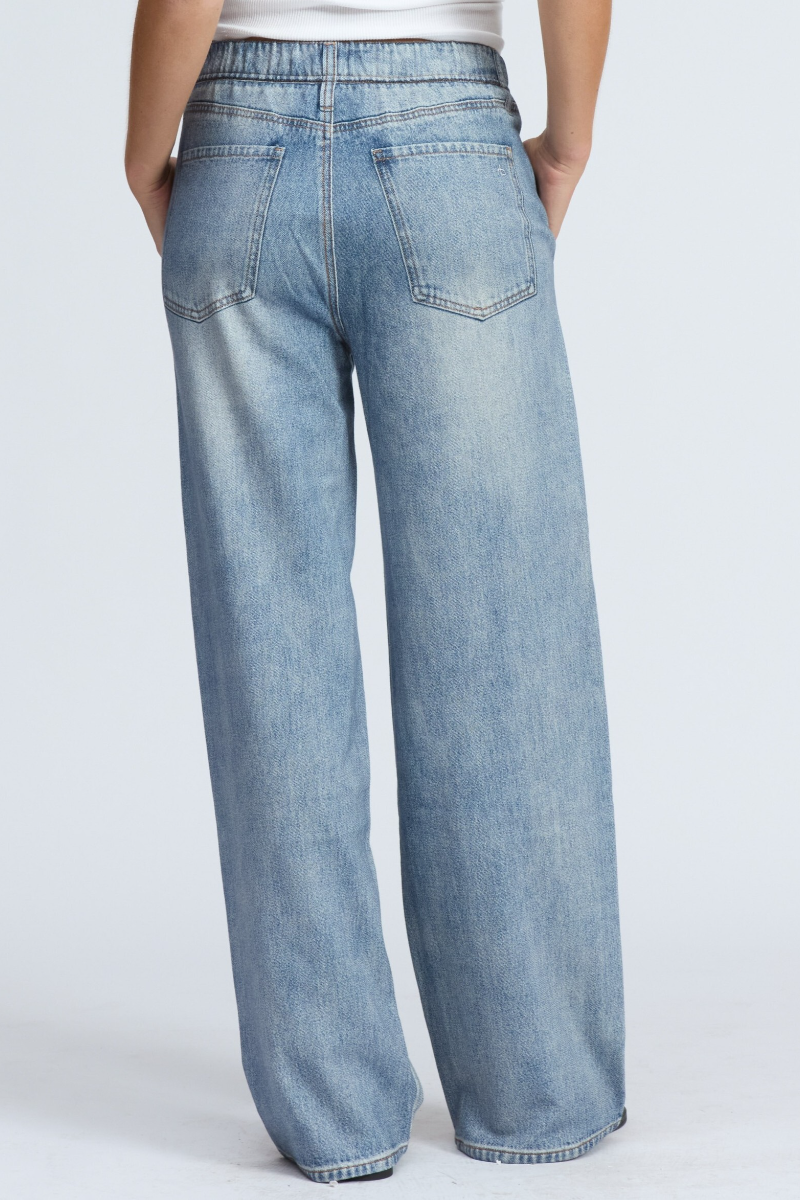 Wash Vertical Pattern Sweatpant Jean