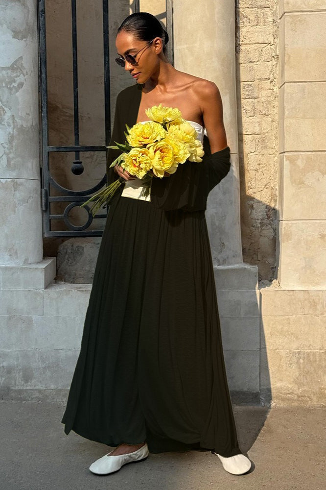 Long Cardigan With Lantern Pants Two Piece Pants Set