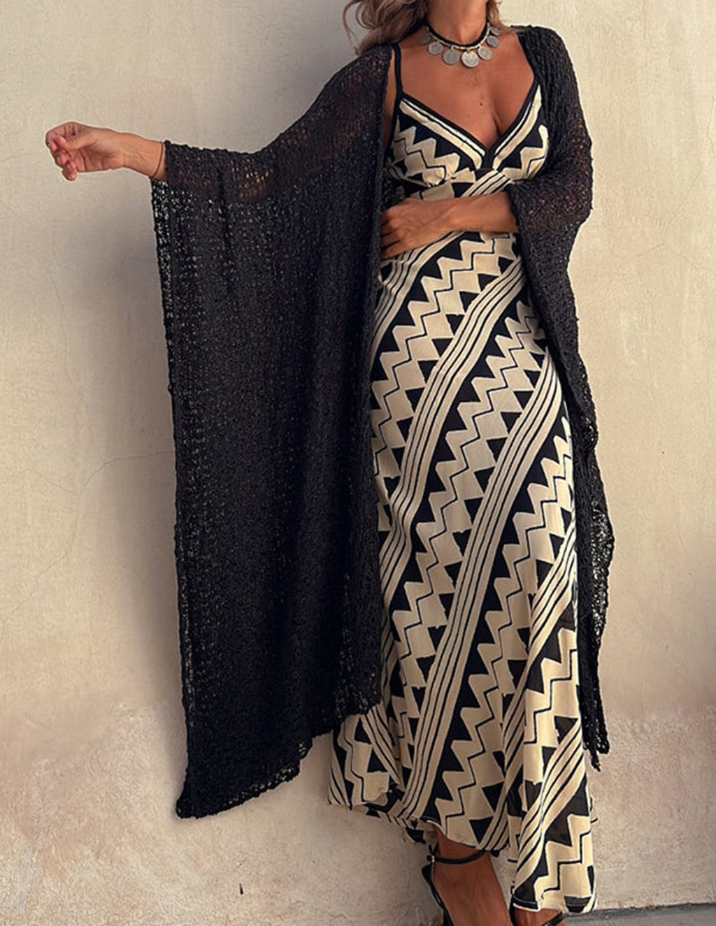 Exclusive Melody Satin Print Smocked Back Midi Dress
