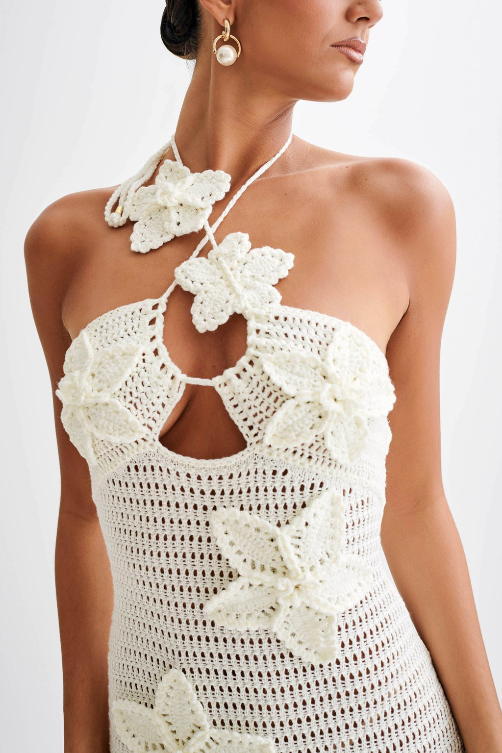 Beverly Appliqué Crochet Maxi Dress