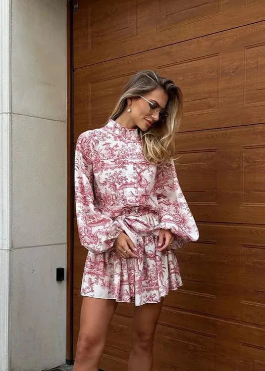 -inspired Puff Sleeve A-line Mini Dress
