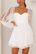 Olivia White Square Neck Mini Dress