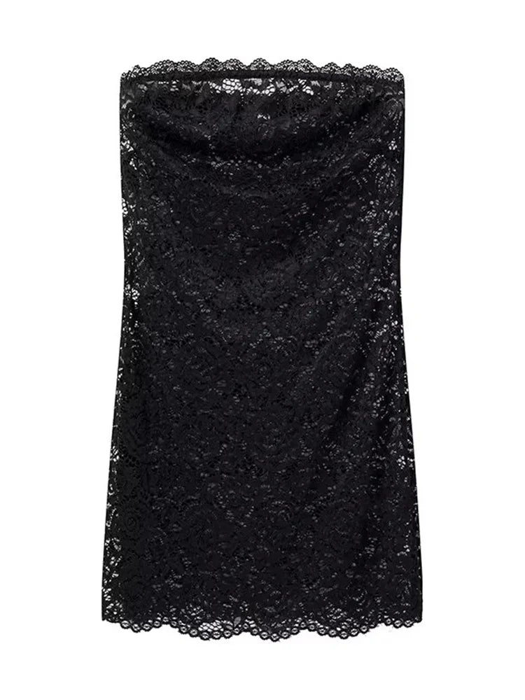 Black Lace Mini Dress ’s 2 Piece-set Shrug Hollow Out Printed Party Dress Sets Female See-through Dress