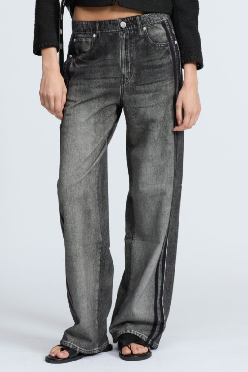 Wash Vertical Pattern Sweatpant Jean