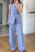 Lapel Vest & Pants Two-piece Set