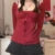 2000s Aesthetic Sweet Lace Tops Off Shoulder Drawstring T-shirt Korean Female Tee Fairy Grunge