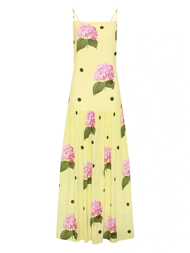 Polka Dot Print Midi Dress