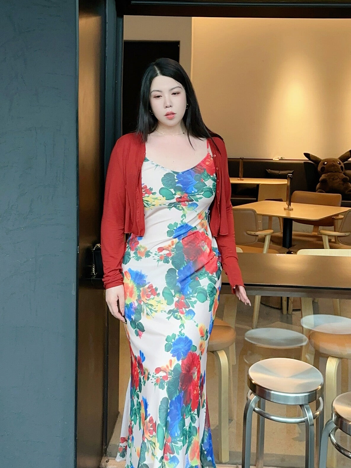Artistic Slip Dress No Cardigan