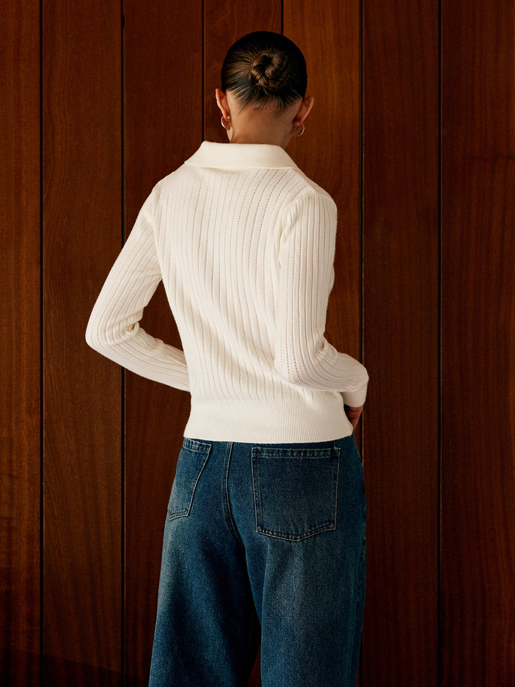Wool-blend Lapel Knit Cardigan