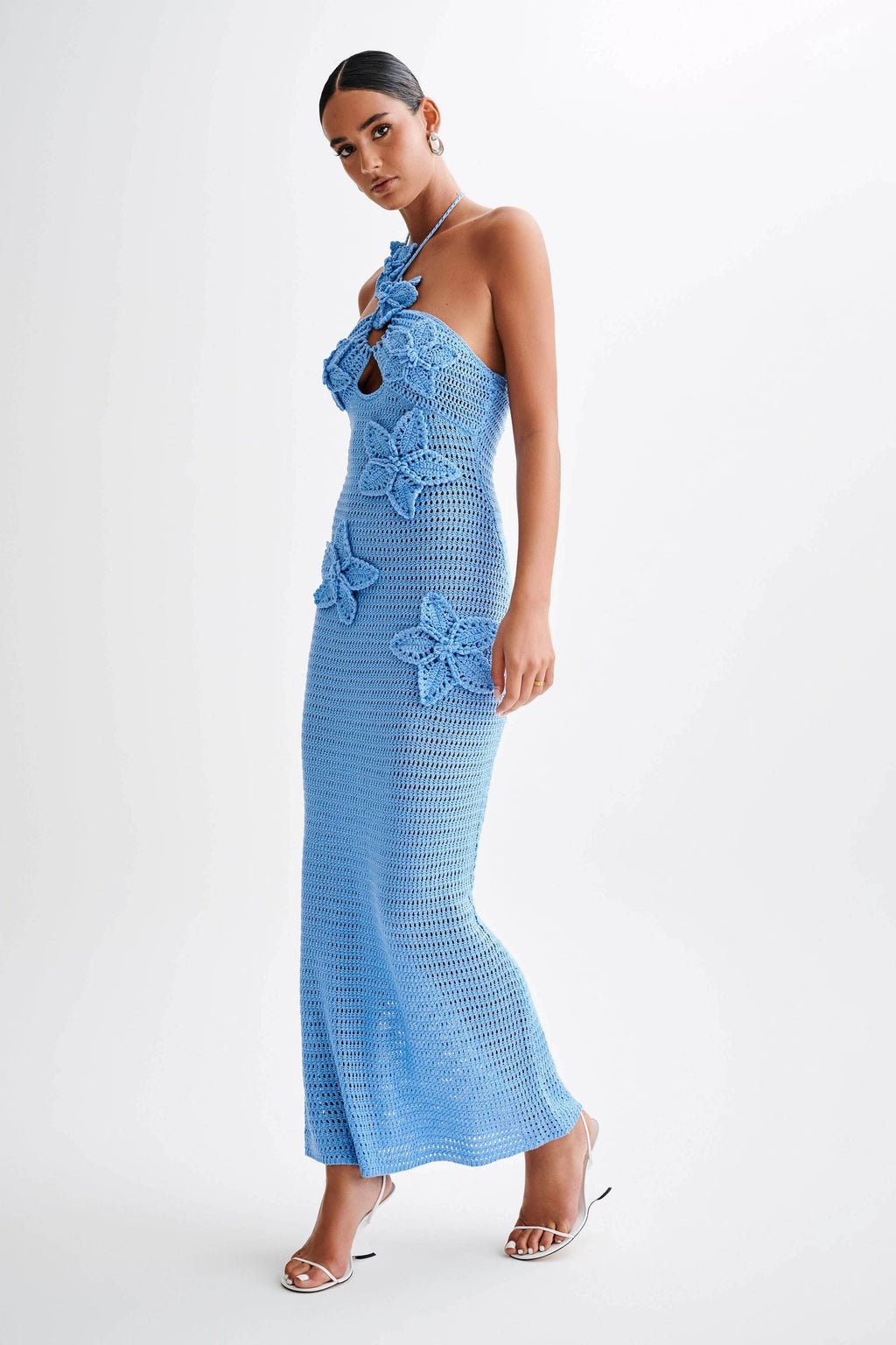 Beverly Appliqué Crochet Maxi Dress