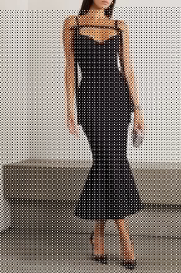 Strapy Slim Maxi Dress in Black