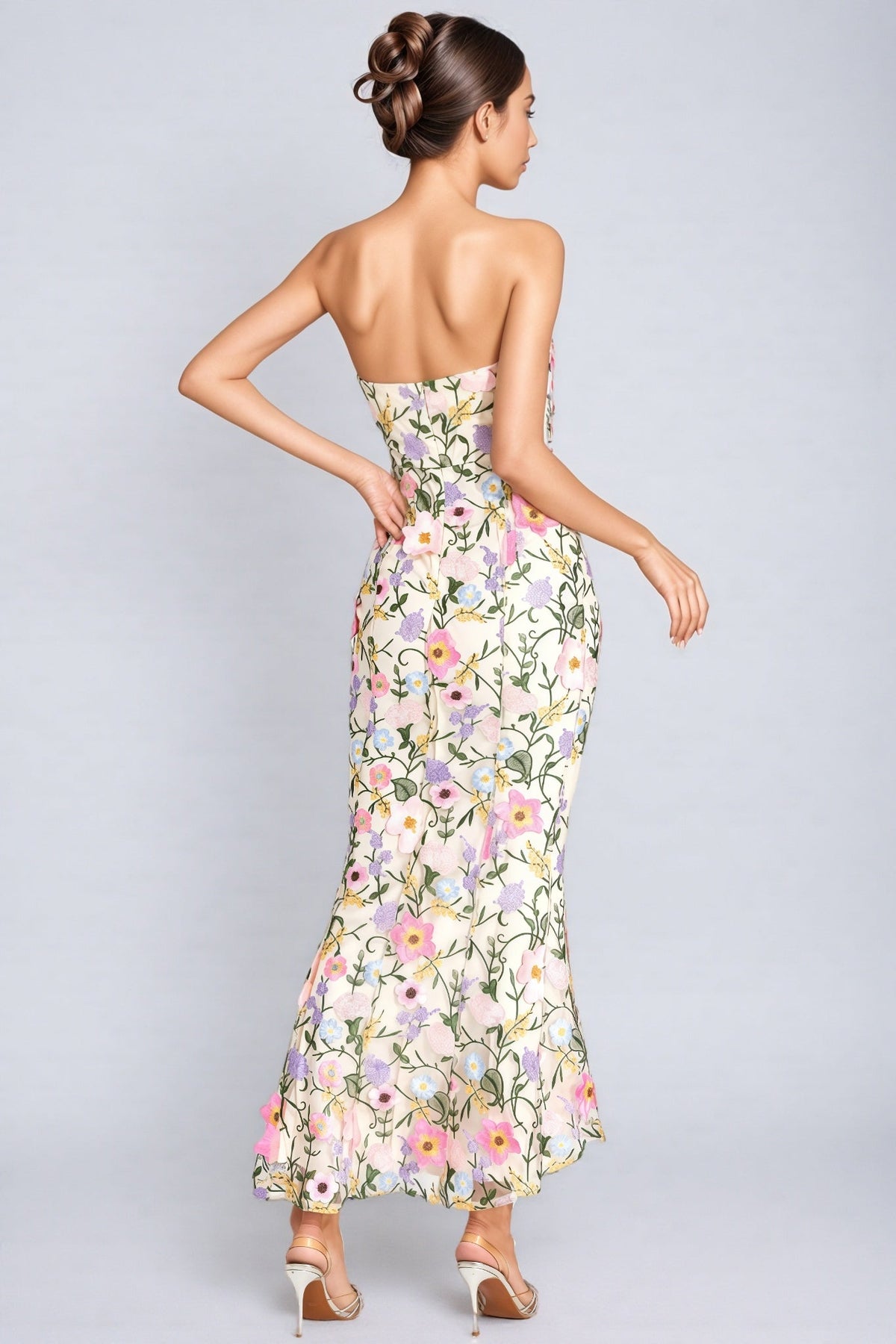 Madisyn Apricot Embroider Maxi Dress