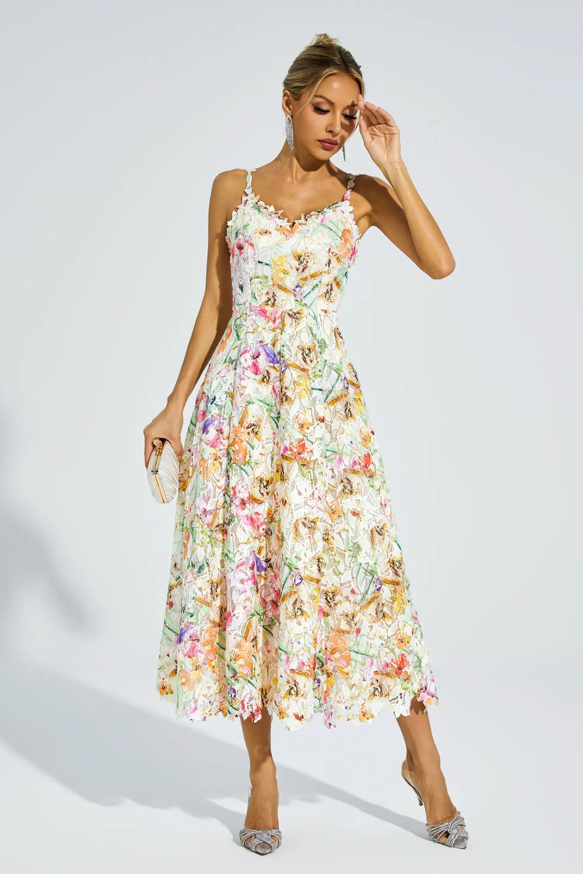 Boswell Embroider Midi Dress