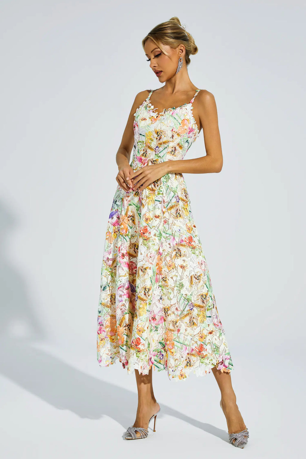Boswell Embroider Midi Dress