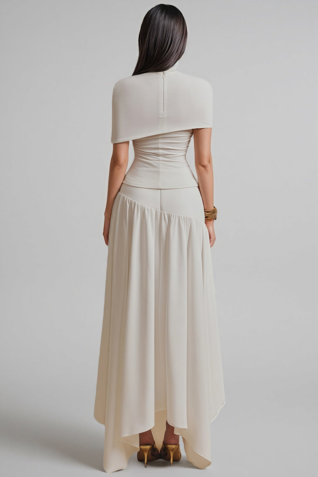 Kestyn Pleated Maxi Dress Two-piece Set