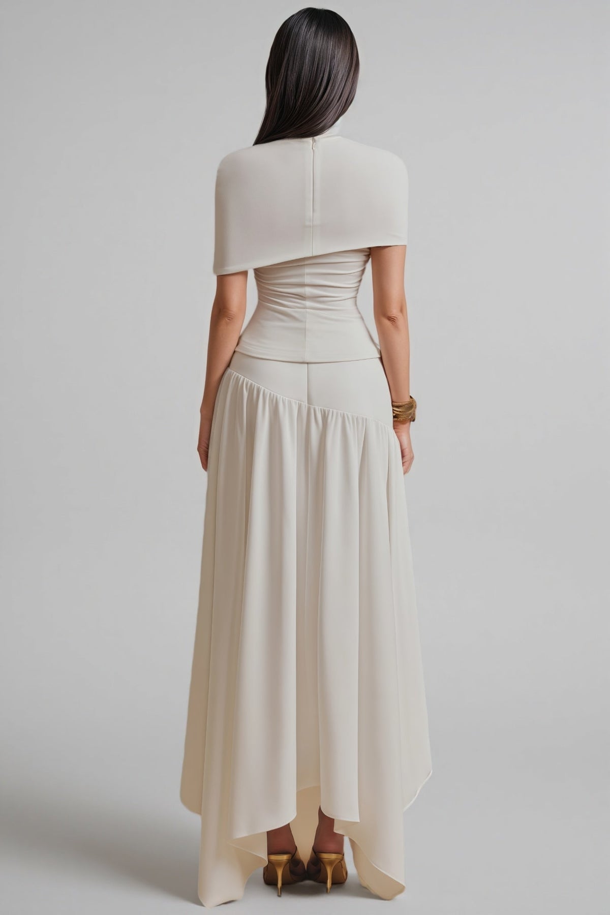 Kestyn Pleated Maxi Dress Two-piece Set