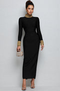 Ogaka Diamante Bandage Maxi Dress