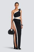 Salome Asymmetric Applique Maxi Dress