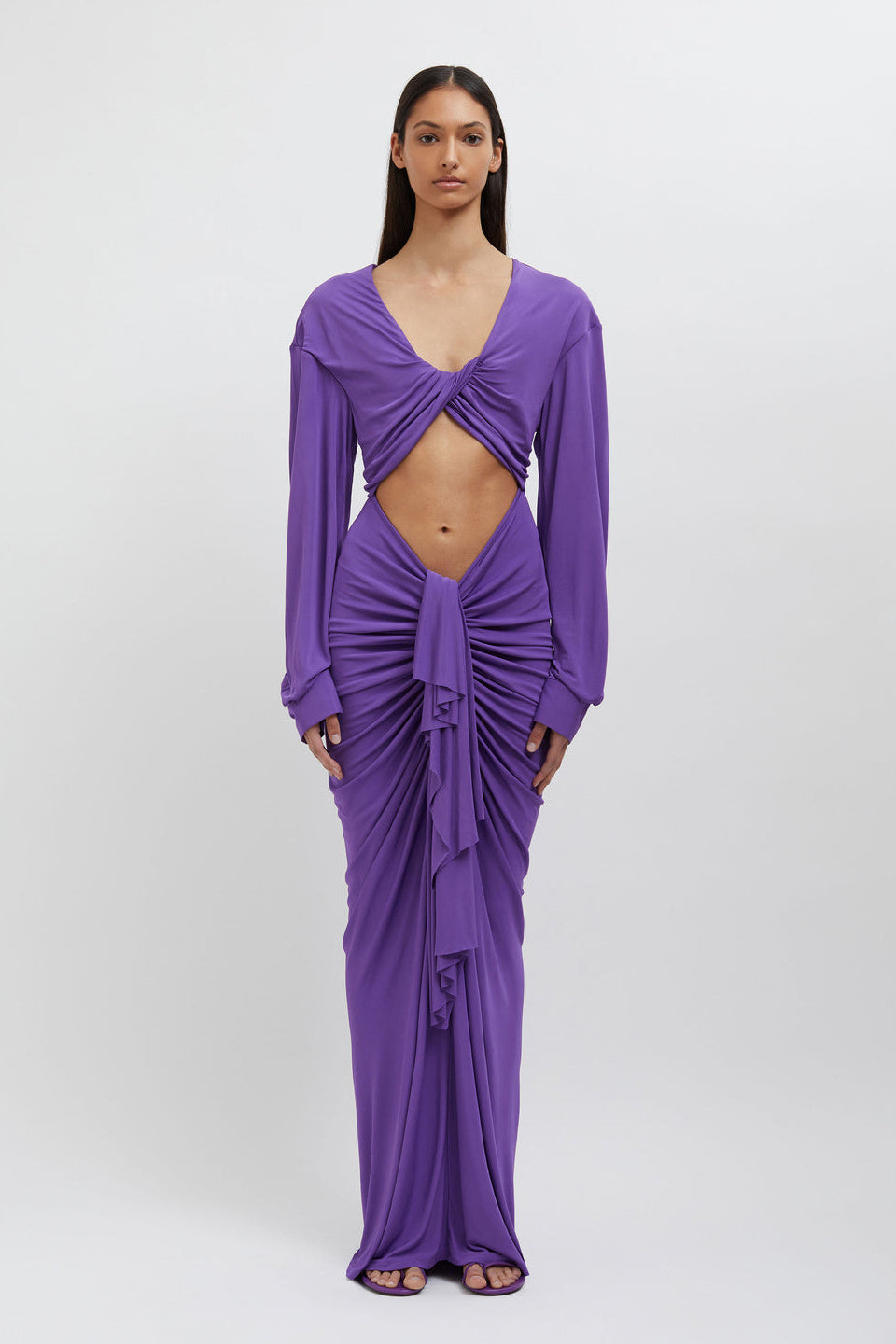 Donna Cut Out Drape Maxi Dress