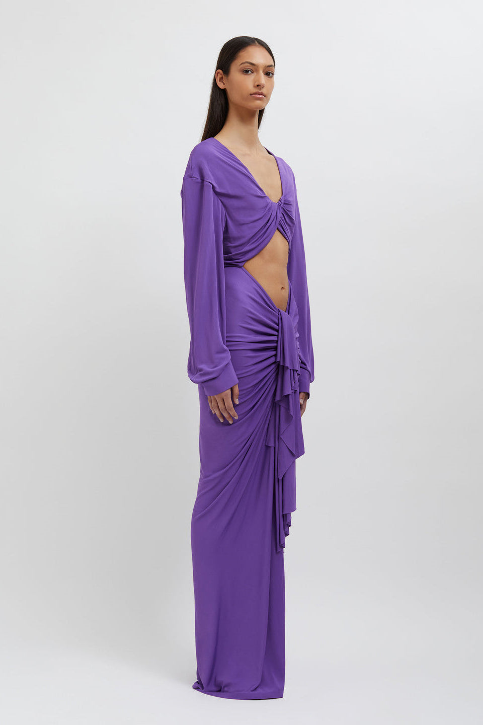 Donna Cut Out Drape Maxi Dress