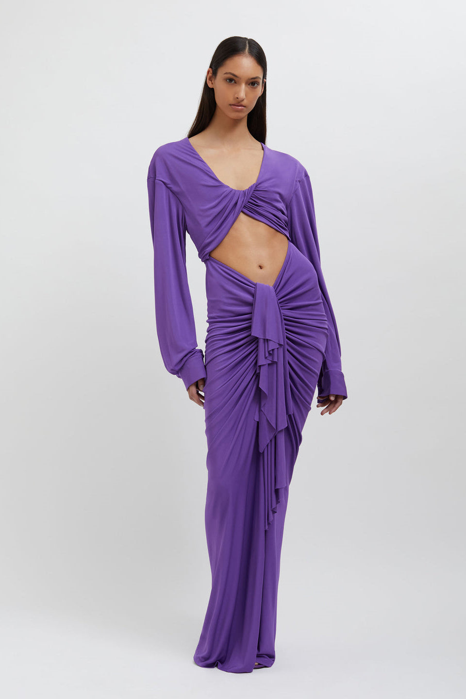 Donna Cut Out Drape Maxi Dress