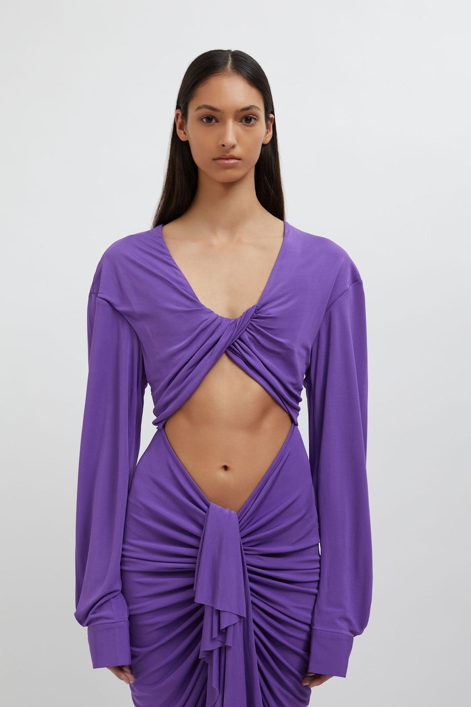 Donna Cut Out Drape Maxi Dress