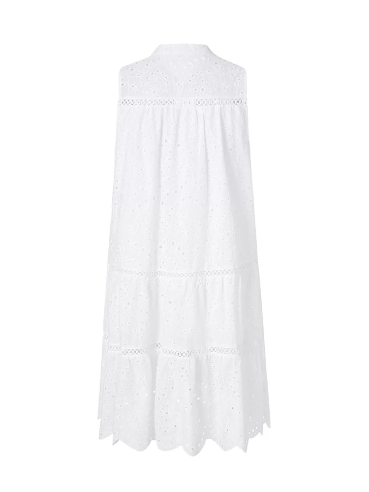 Plain Lace Hollow Out Party Mini Dresses