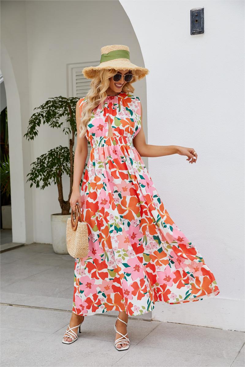 Sleeveless Maxi Dress Pink