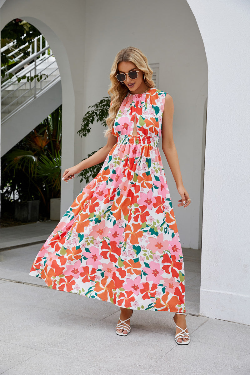 Sleeveless Maxi Dress Pink