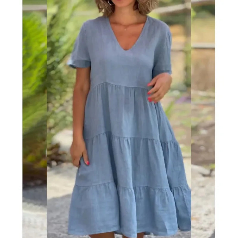 Comfortable Fresh Sweet Large Swing Midi Dresses