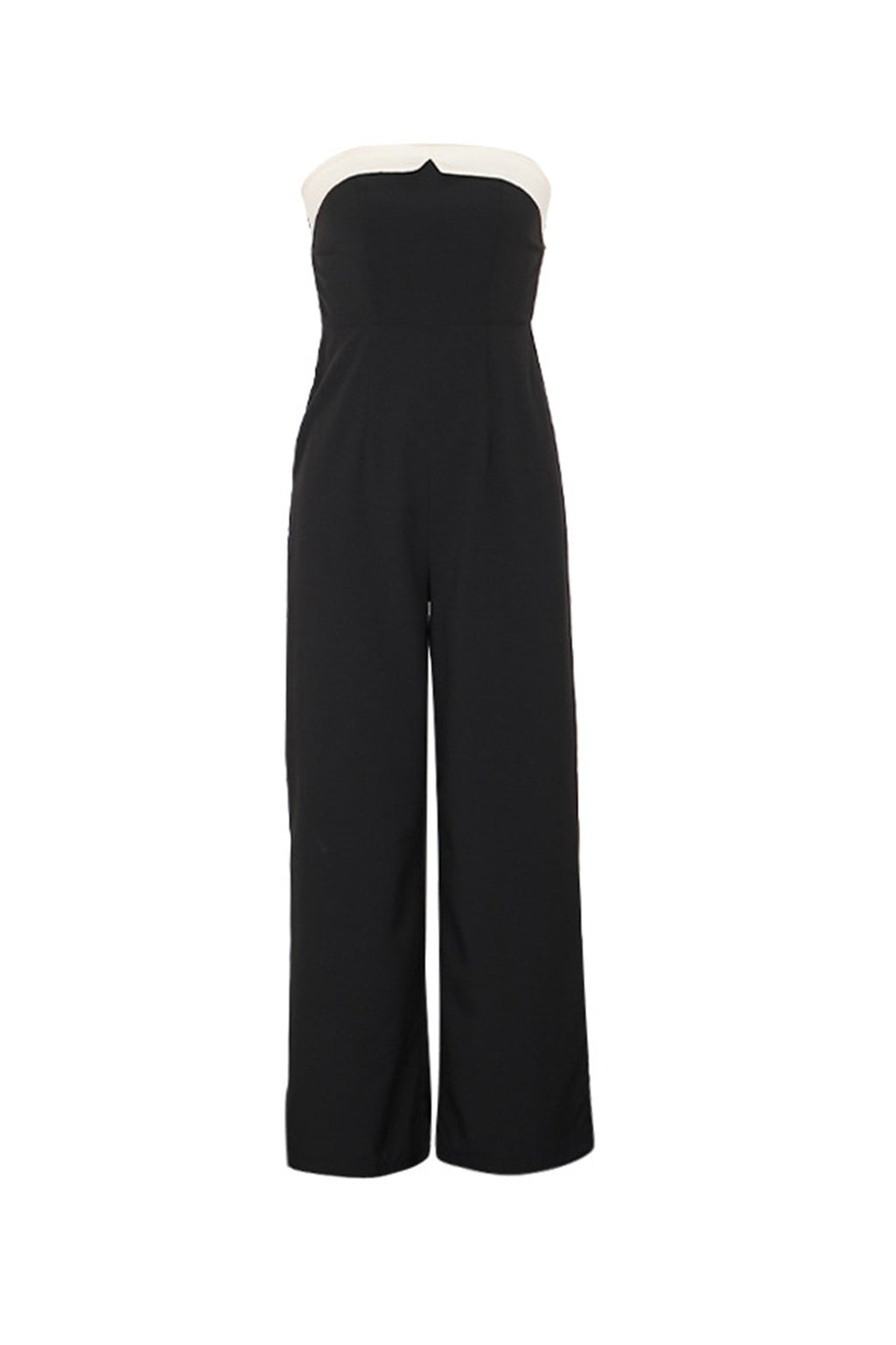 Contrast Strapless High Waist Jumpsuits