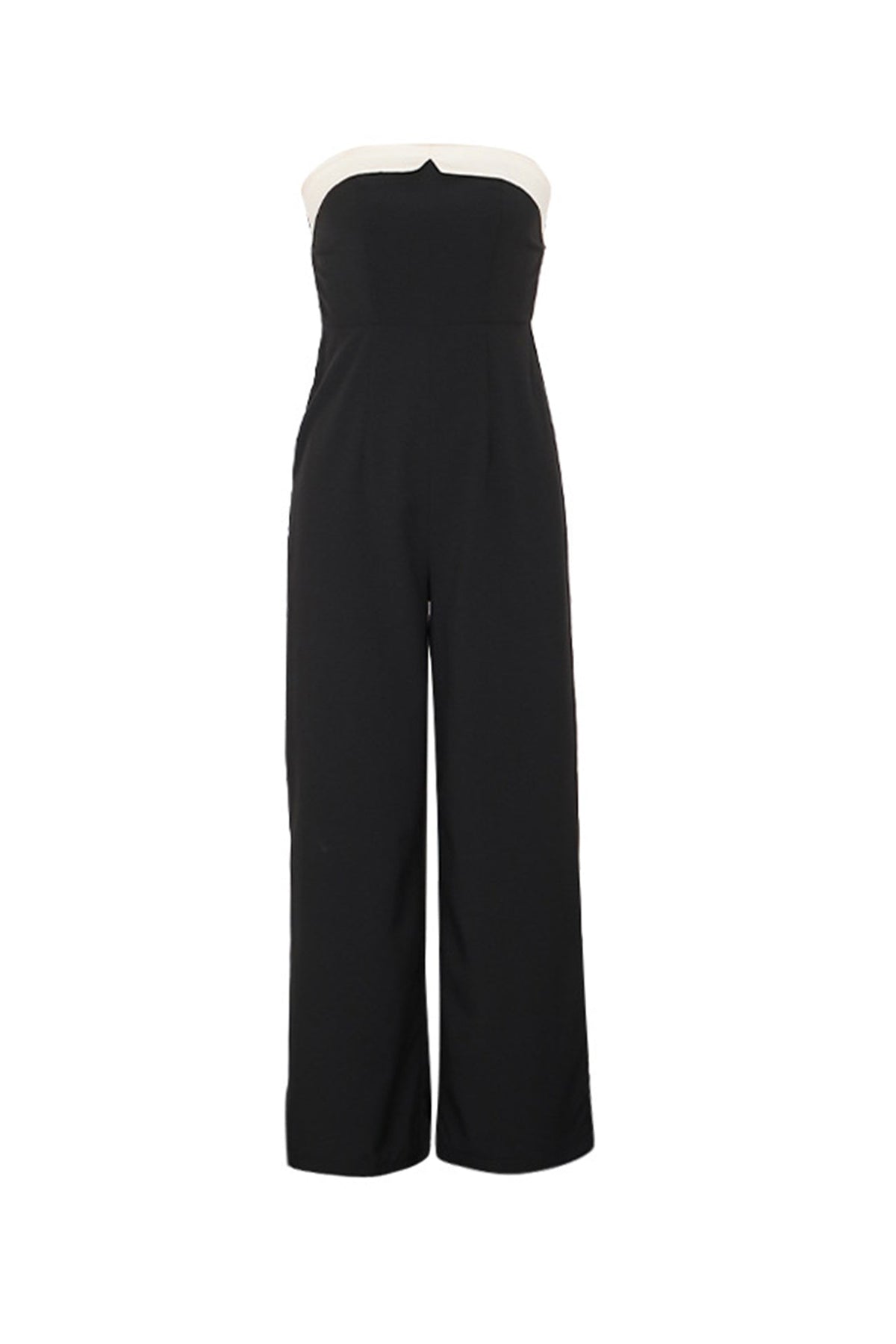 Contrast Strapless High Waist Jumpsuits