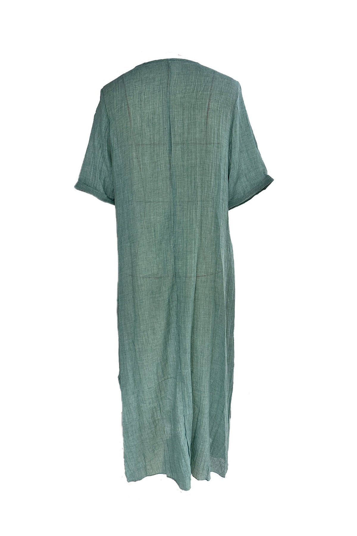 Cotton V Neck Midi Dress