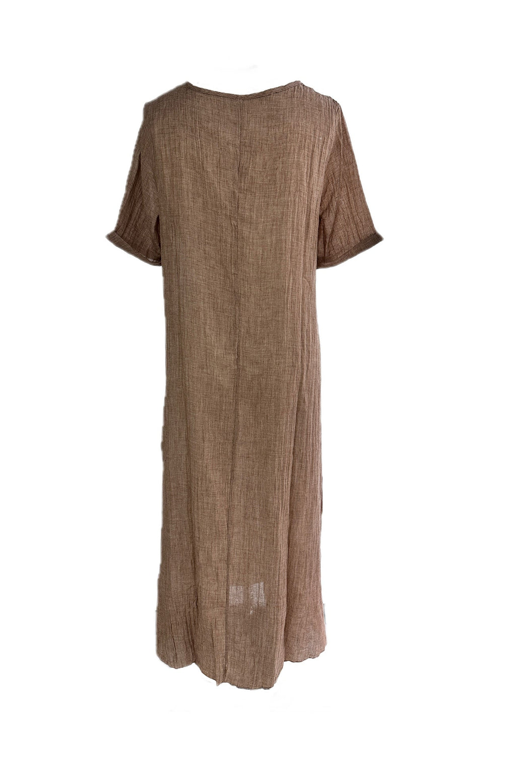 Cotton V Neck Midi Dress